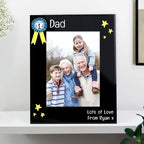 Eleanoras Personalised No.1  Dad Black Glass Frame Photo Frames