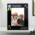 Eleanoras Personalised No.1 Grandad Black Glass Frame Photo Frames