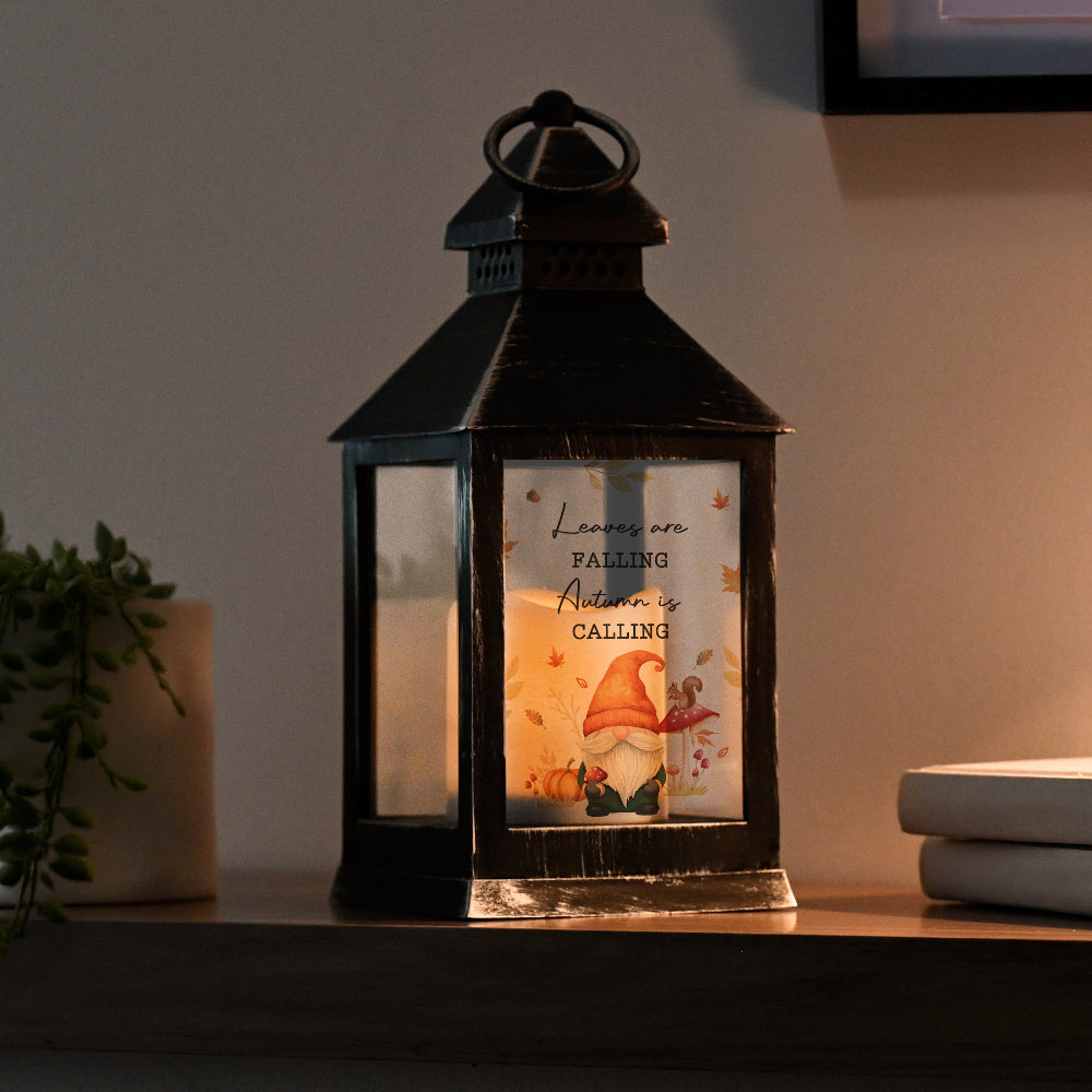 Personalised Autumn Gonk LED Lantern