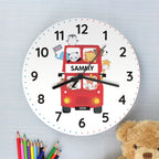 Eleanoras Personalised London Animal Bus Wooden Clock Clocks