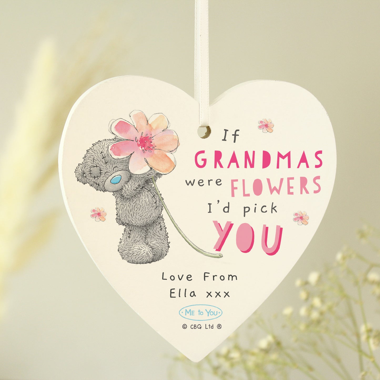 Eleanoras If Nans Were Flowers Heart Decoration Hanging Signs