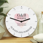 Eleanoras Personalised Couples Wooden Clock Clocks