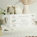 Eleanoras Personalised Pastel Rainbow Wooden Crate 
