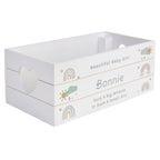 Eleanoras Personalised Pastel Rainbow Wooden Crate 