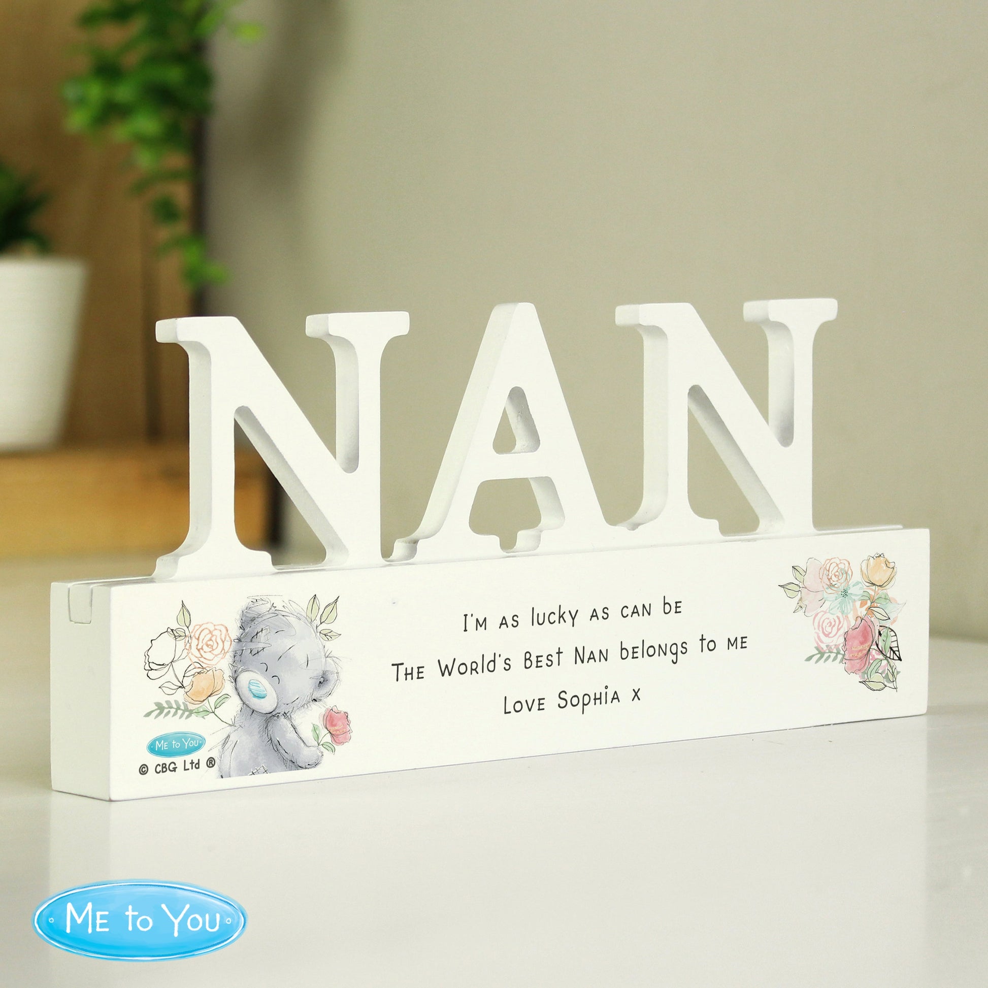 Eleanoras Personalised Me To You Wooden Nan Ornament 