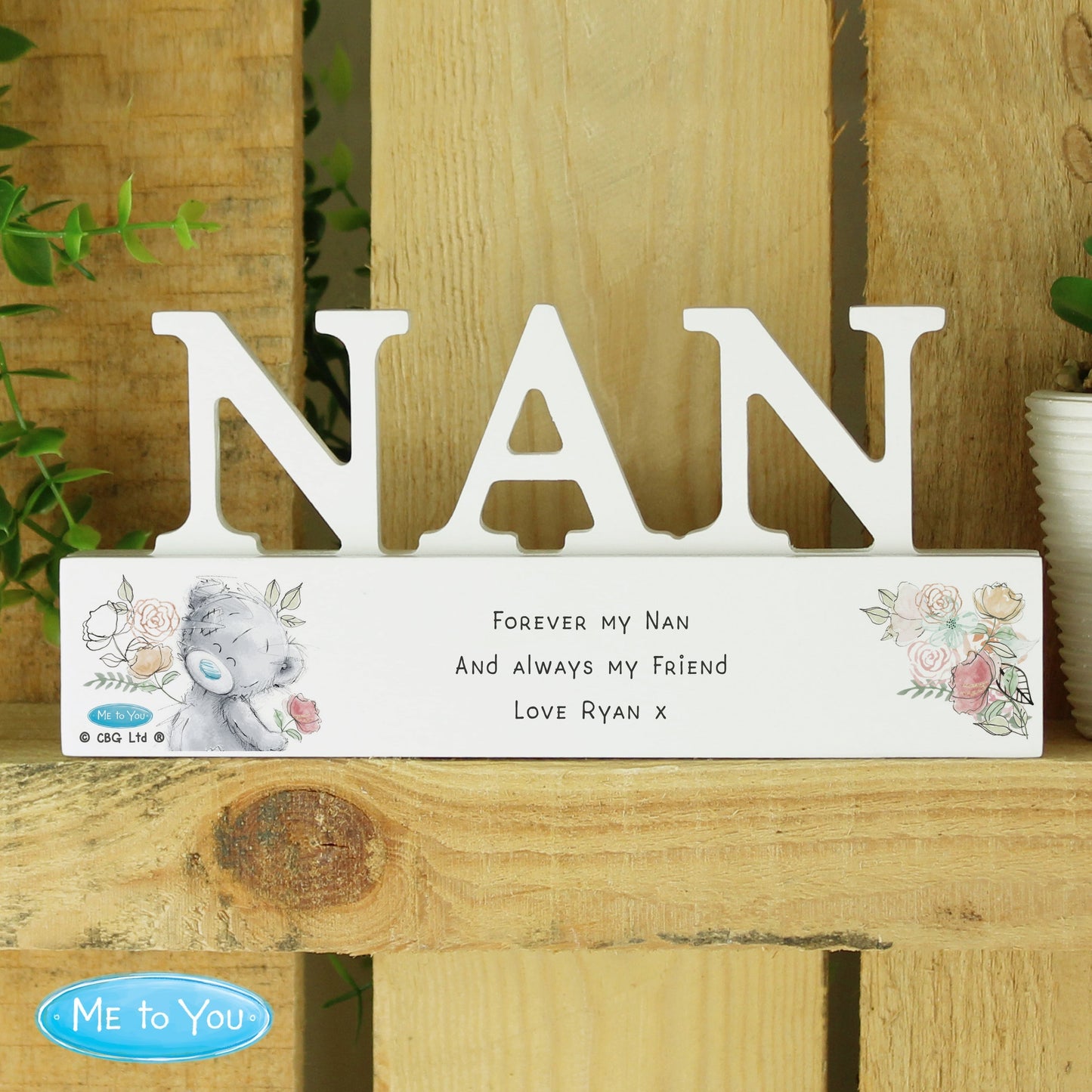 Eleanoras Personalised Me To You Wooden Nan Ornament 