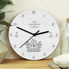 Eleanoras Personalised HOME Shabby Chic Wooden Clock Clocks