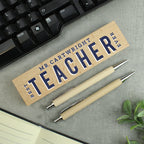 Eleanoras Personalised Best Teacher Wooden Pen and Pencil Set Stationery Sets