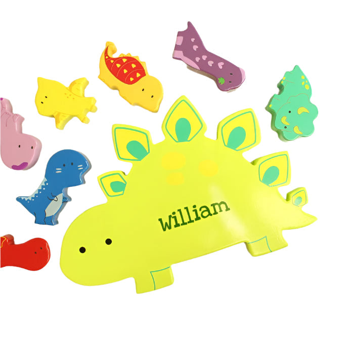 Eleanoras Wooden Dinosaur Personalised Stacker Toy 