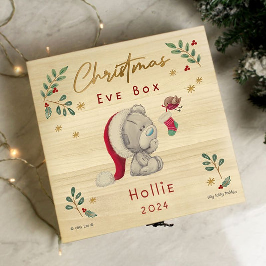 WINTER CHRISTMAS EVE TATTY TEDDY PERSONALISED KEEPSAKE BOX CHRISTMAS EVE BOXES from Eleanoras