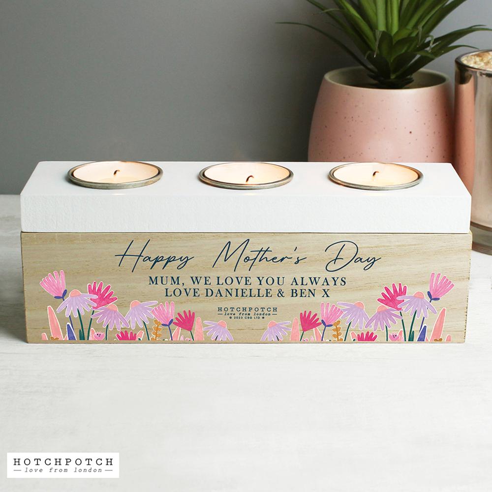 Eleanoras WILD FLOWER TRIPLE TEALIGHT BOX 