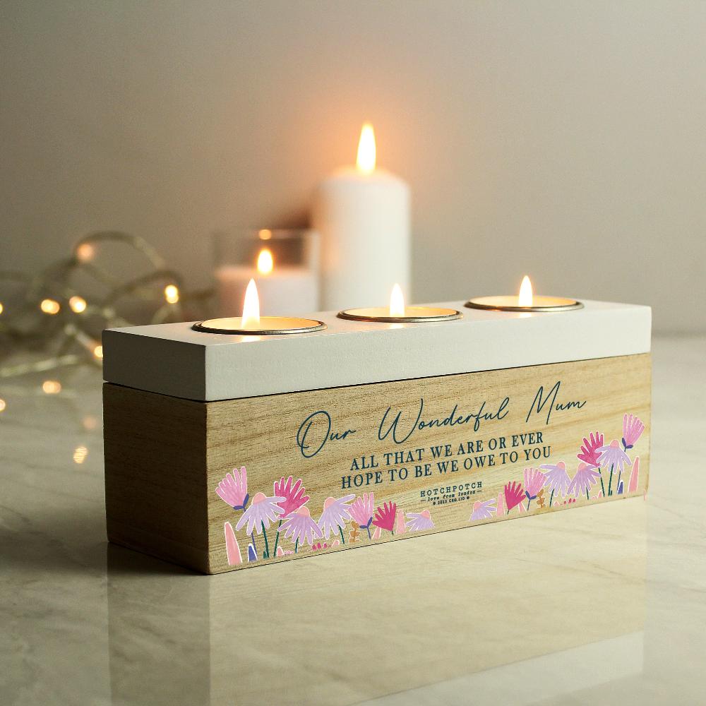 Eleanoras WILD FLOWER TRIPLE TEALIGHT BOX 