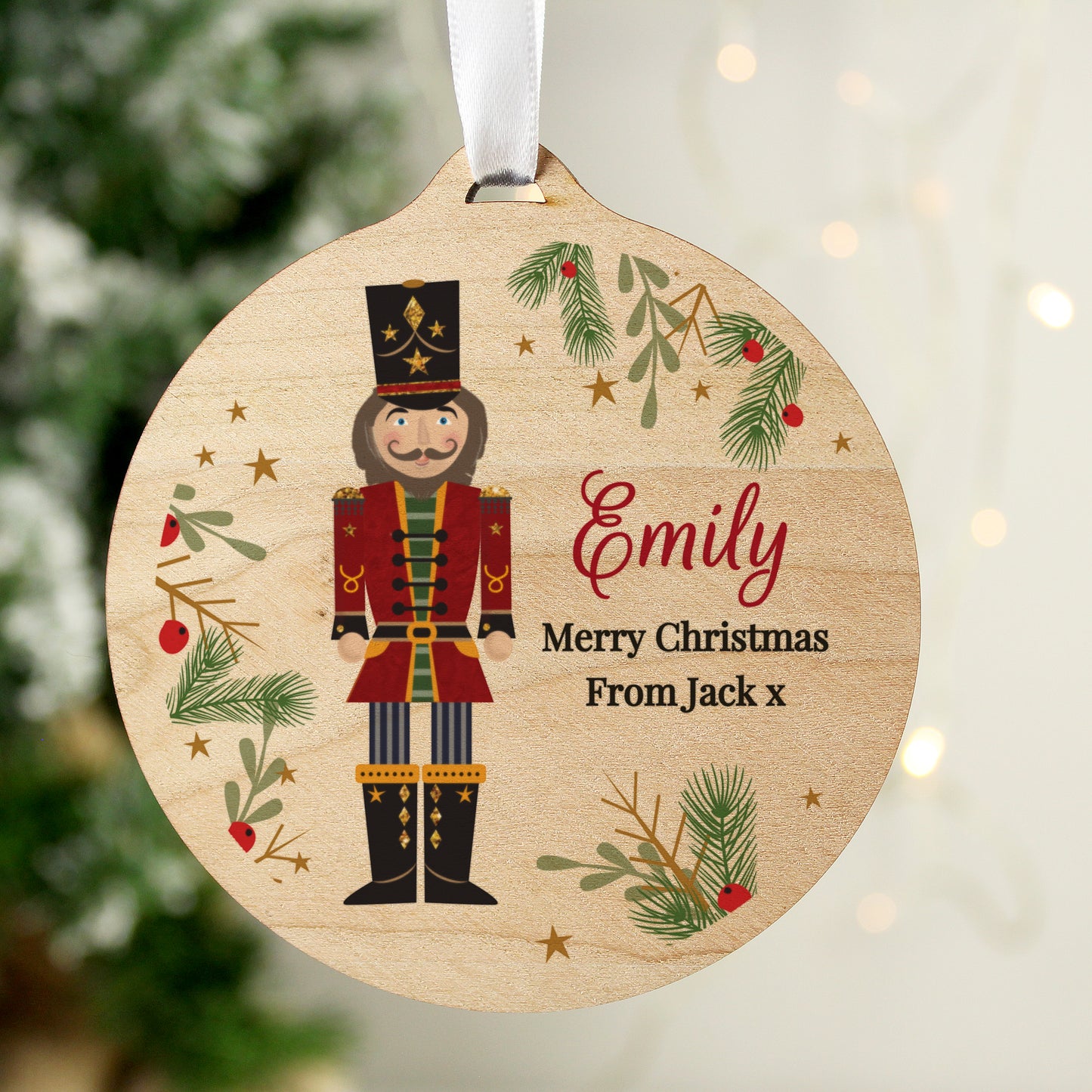 Eleanoras CHRISTMAS NUTCRACKER WOODEN BAUBLE Baubles