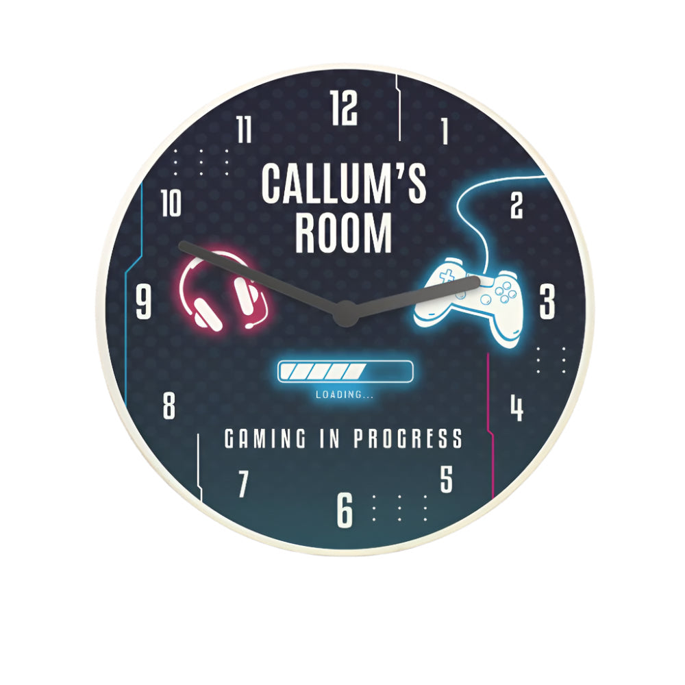 Eleanoras Personalised Gaming Wooden Clock Clocks