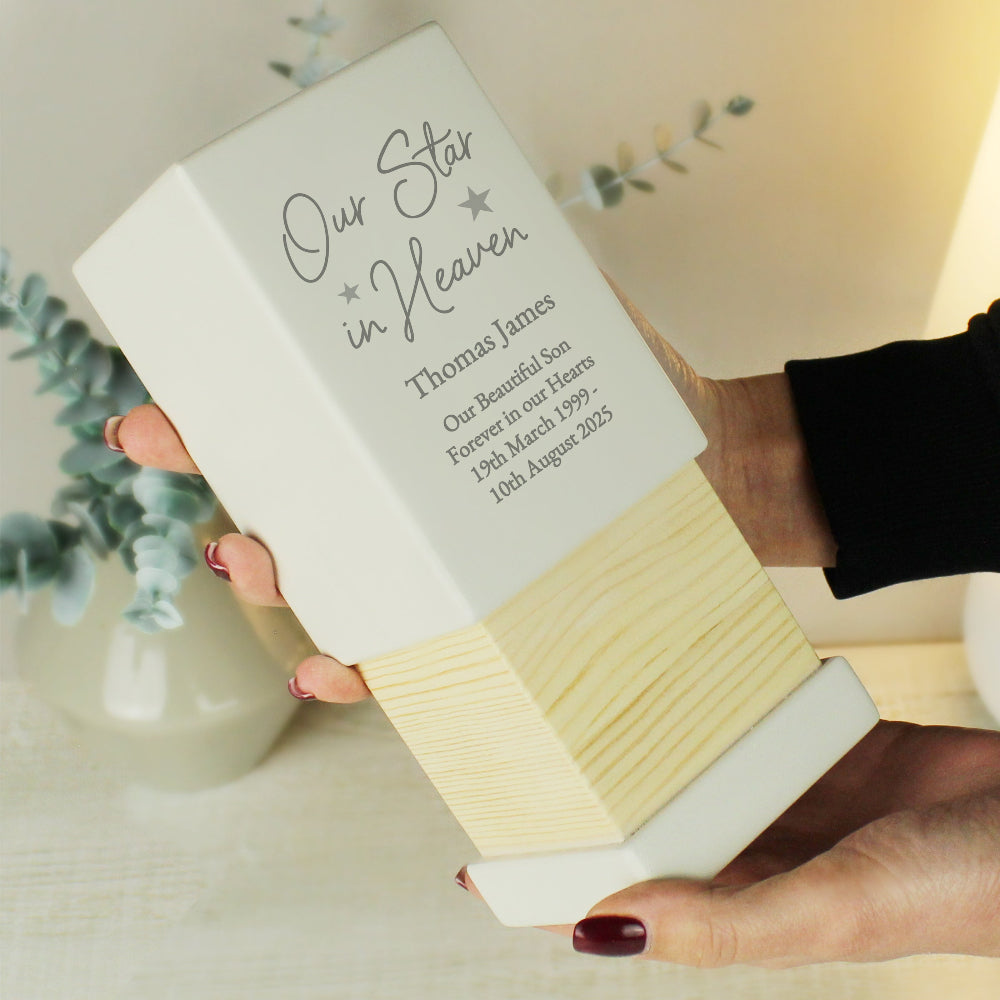 Eleanoras Personalised Our Star in Heaven Small Wooden Urn 