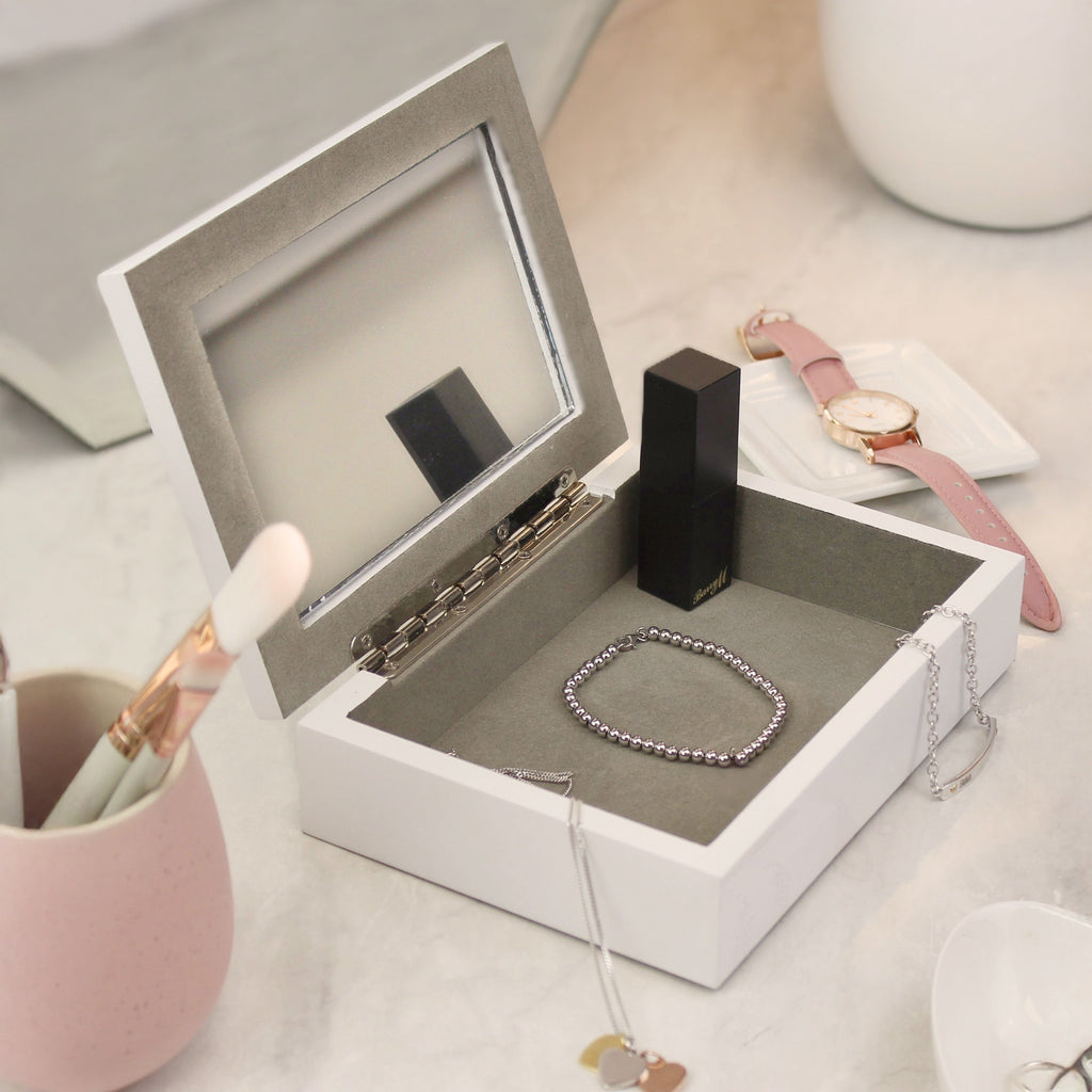 Eleanoras Personalised Floral Wooden Jewellery Box Jewellery Storage