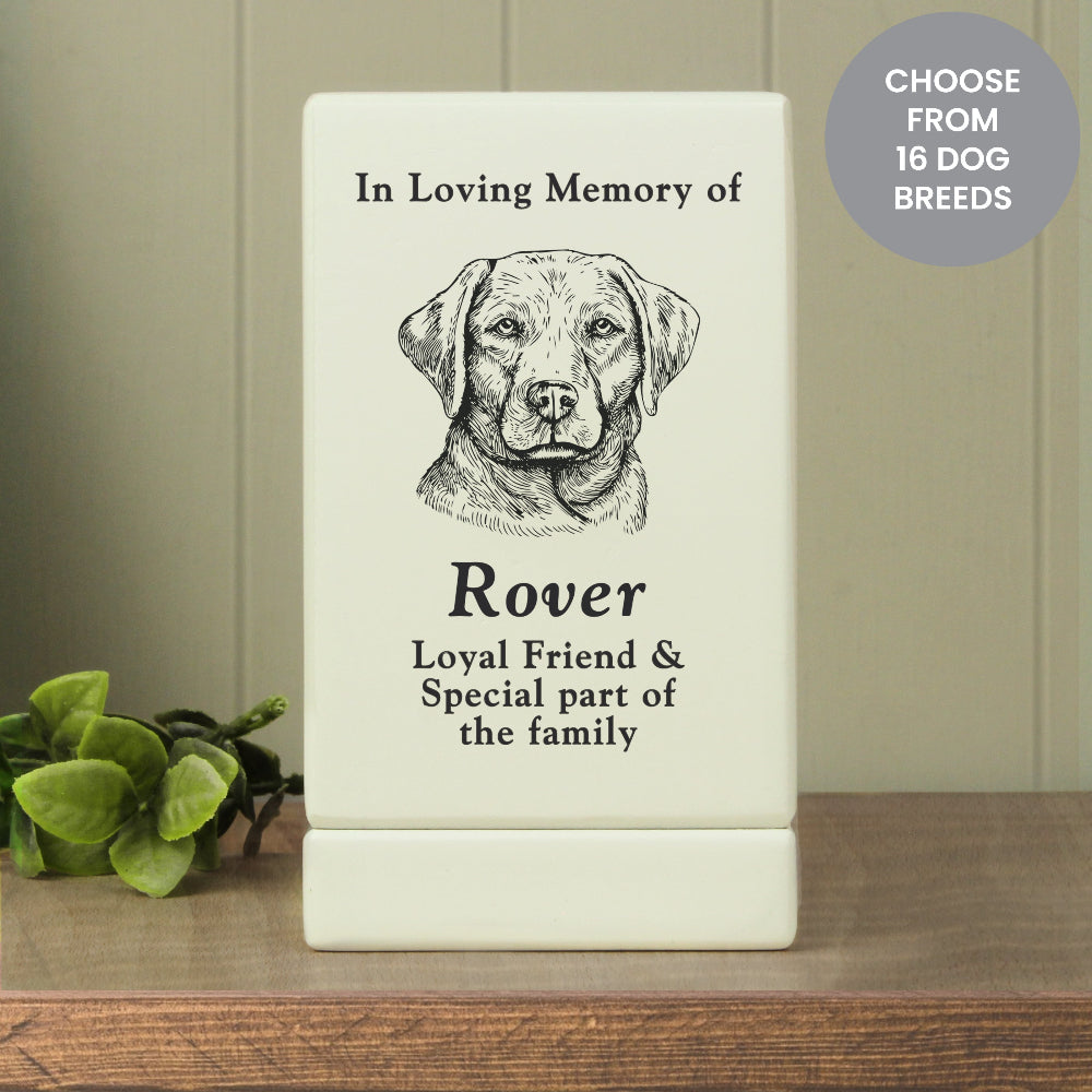 Eleanoras Personalised Dog Breed Small Memorial Urn 