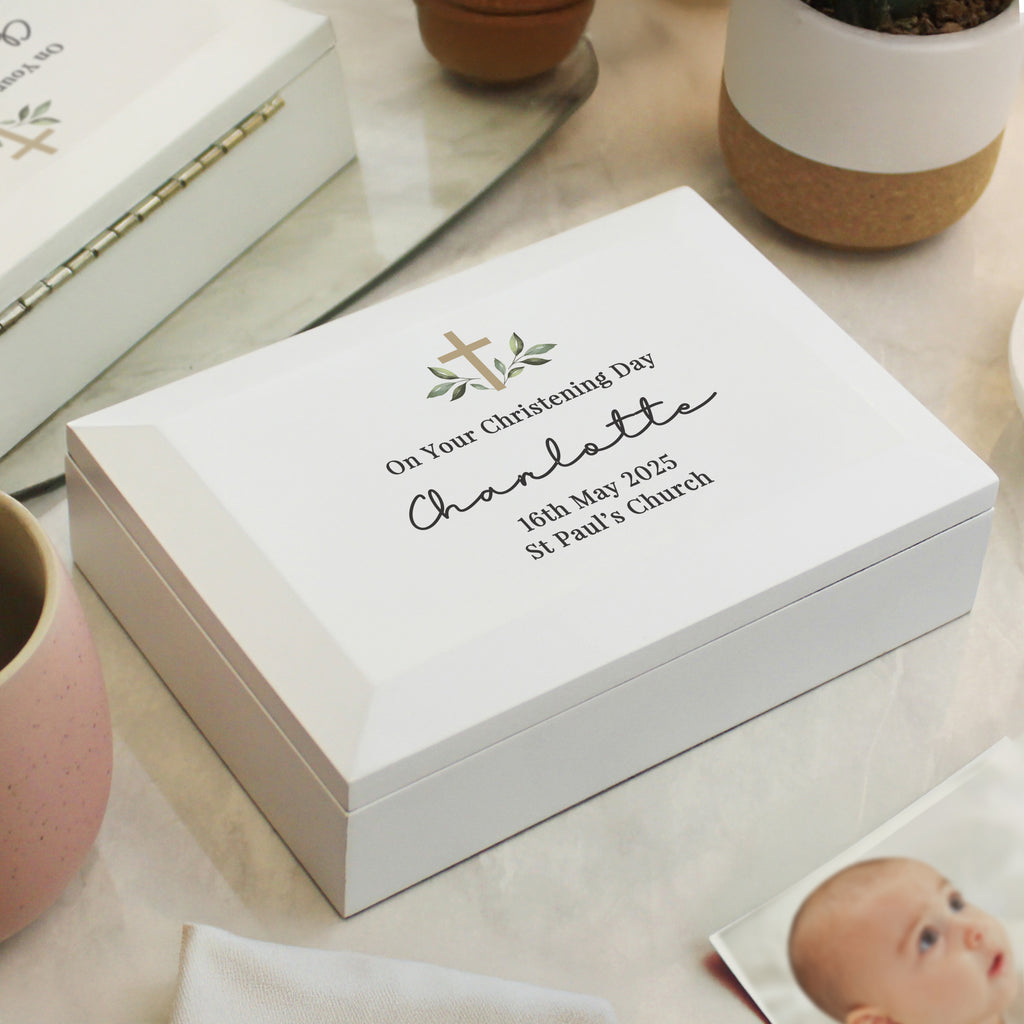 Eleanoras Personalised Holy Communion / Christening Wooden Jewellery Box Jewellery Storage