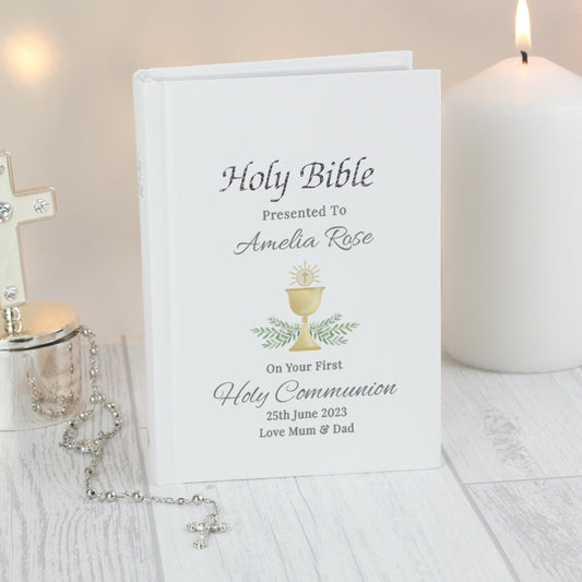 Personalised First Holy Communion Holy Bible Books from Eleanoras