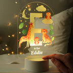 Eleanoras Personalised Animal Alphabet LED Colour Changing Night Light Decorative Lights