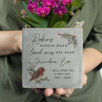 Eleanoras Personalised Robin Memorial Concrete Plant Pot Plant Pots