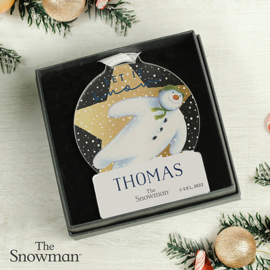 Eleanoras PERSONALISED THE SNOWMAN ACRYLIC DECORATION Christmas Baubles & Decorations