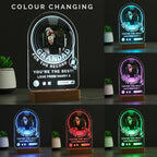 Eleanoras Personalised Record Photo Upload Wooden Based LED Light Novelty Lights