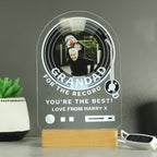 Eleanoras Personalised Record Photo Upload Wooden Based LED Light Novelty Lights