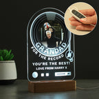 Eleanoras Personalised Record Photo Upload Wooden Based LED Light Novelty Lights