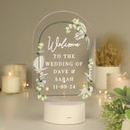 Eleanoras Personalised Botanical LED Colour Changing Wedding Sign Decorative Lights
