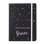 Eleanoras Personalised Starry Black Hardback Notebook Notebooks