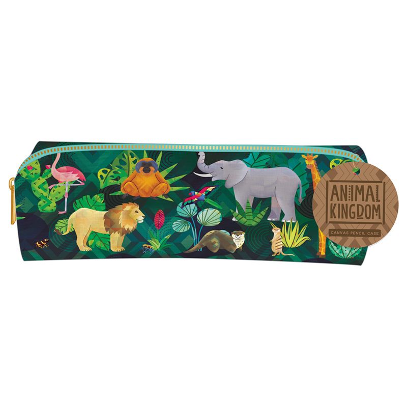 Eleanoras ANIMAL KINGDOM CANVAS PENCIL CASE Pencil Cases