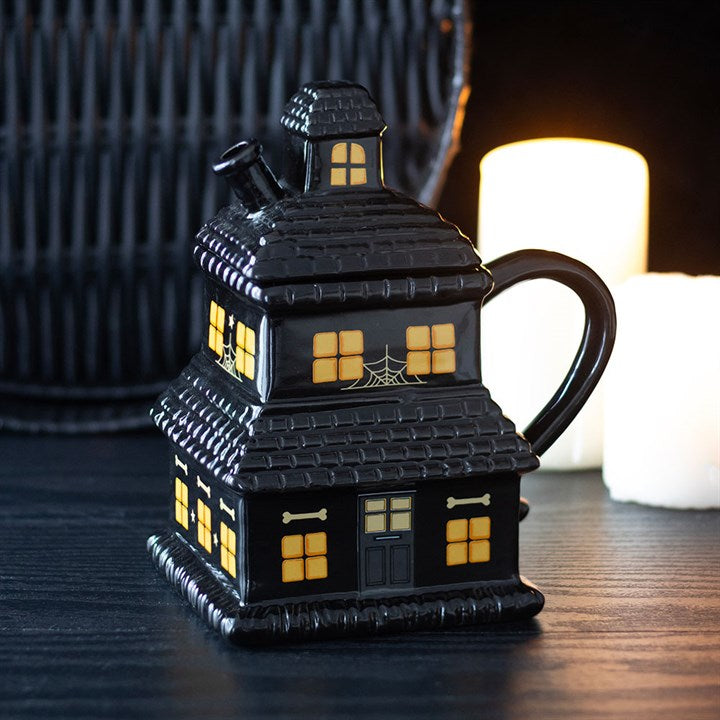 Eleanoras Black Haunted House Mug Mugs