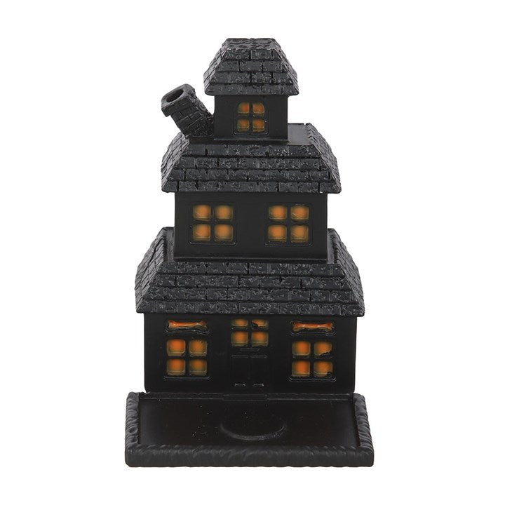 Eleanoras Black Haunted House Incense Cone Holder Incense Holders