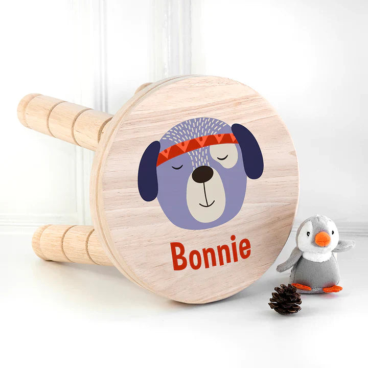 Eleanoras Personalised Cute Puppy Kids Stool Kids Stools
