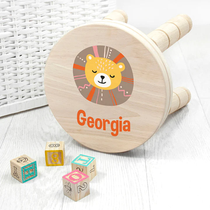 CUTE LION KIDS STOOL