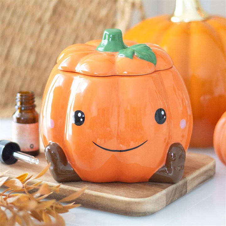 Eleanoras Cute Smiling Pumpkin Oil Burner and Wax Warmer 