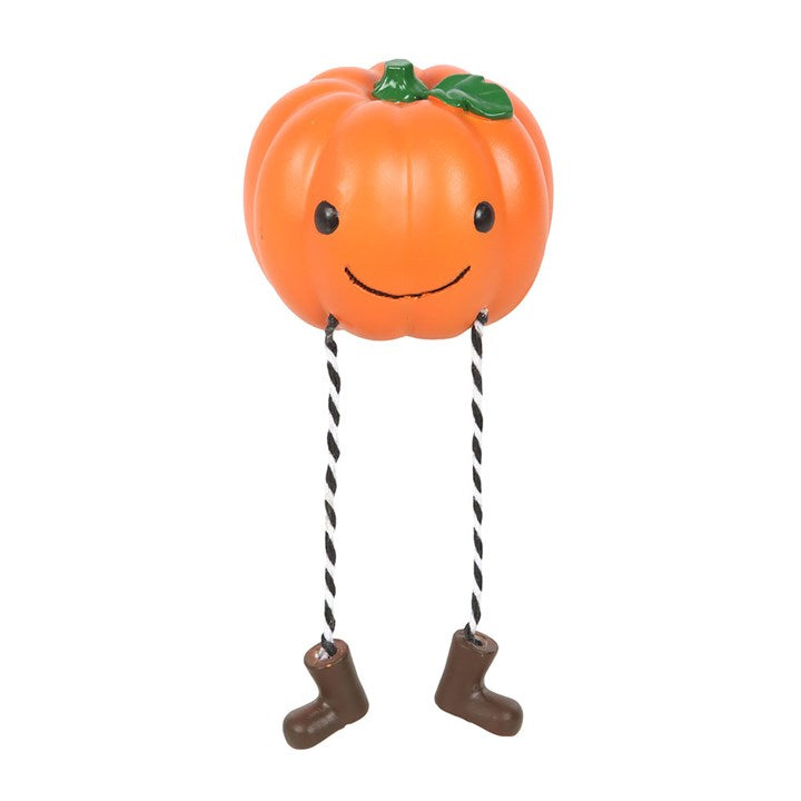Eleanoras Cute Smiling Pumpkin Shelf Sitter Ornament 
