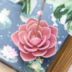 Eleanoras Pink Water Lily Incense Stick Holder Incense Holders