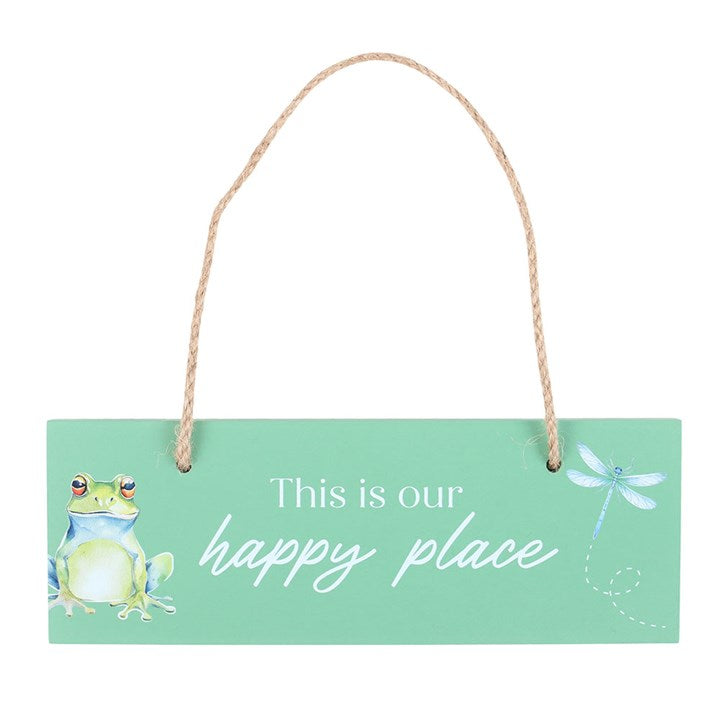 Eleanoras This Is Our Happy Place Light Green Hanging Sign Signs & Plaques