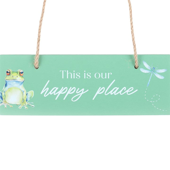 Eleanoras This Is Our Happy Place Light Green Hanging Sign Signs & Plaques