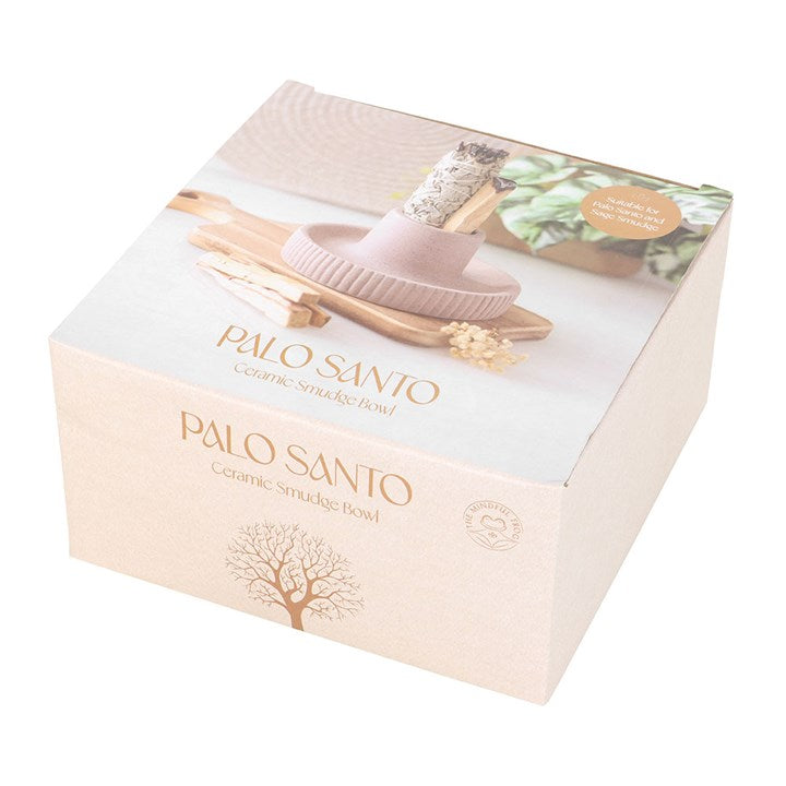 Eleanoras Griege Ribbed Smudge Bowl 