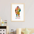 Eleanoras Personalised Watercolour Chimpanzee Football Print 