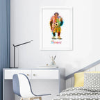Eleanoras Personalised Watercolour Chimpanzee Football Print 