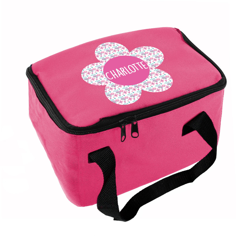 Flower Pink Lunch Bag | Personalised