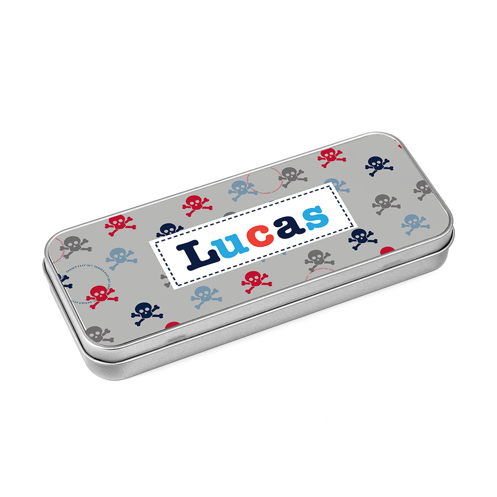 Personalised Skull Pencil Tin
