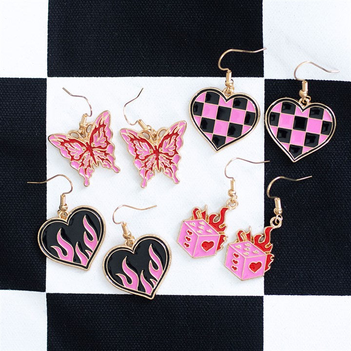 Flaming Butterfly Earrings