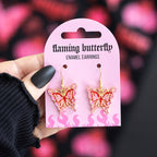Flaming Butterfly Earrings