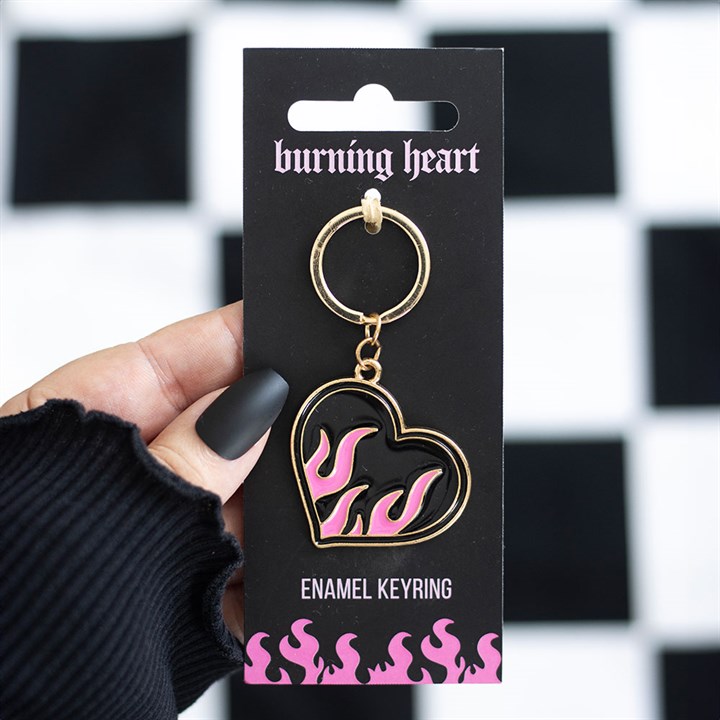 Burning Heart Keyring