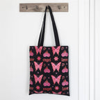 Flaming Butterfly Print Polycotton Tote Bag